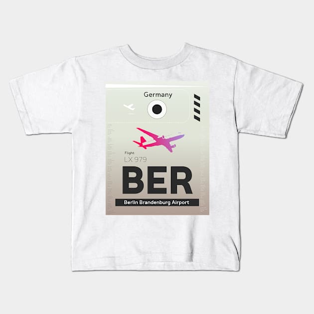 BER BERLIN AIRPORT MODERN Kids T-Shirt by Woohoo